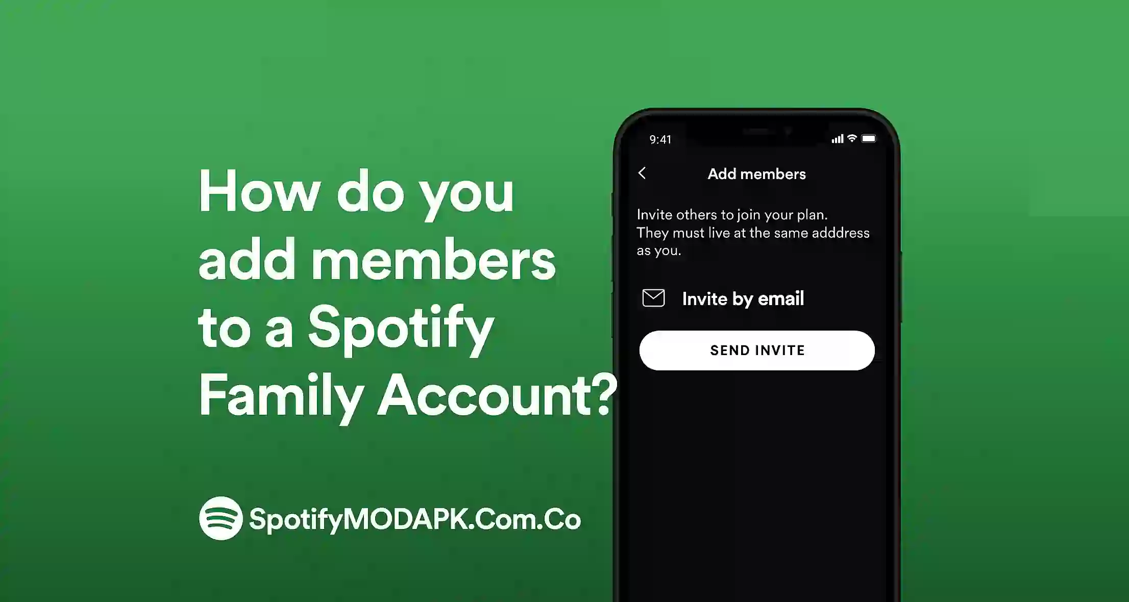 How do you add members to a Spotify Family Account?