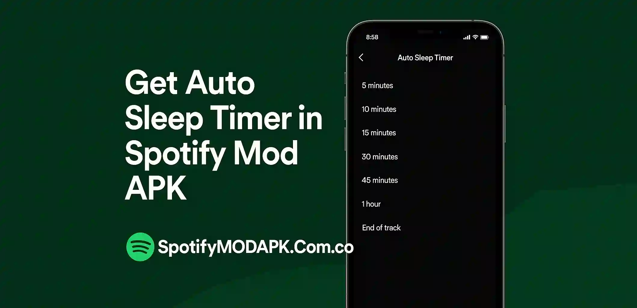 Get Auto Sleep Timer in Spotify Mod APK